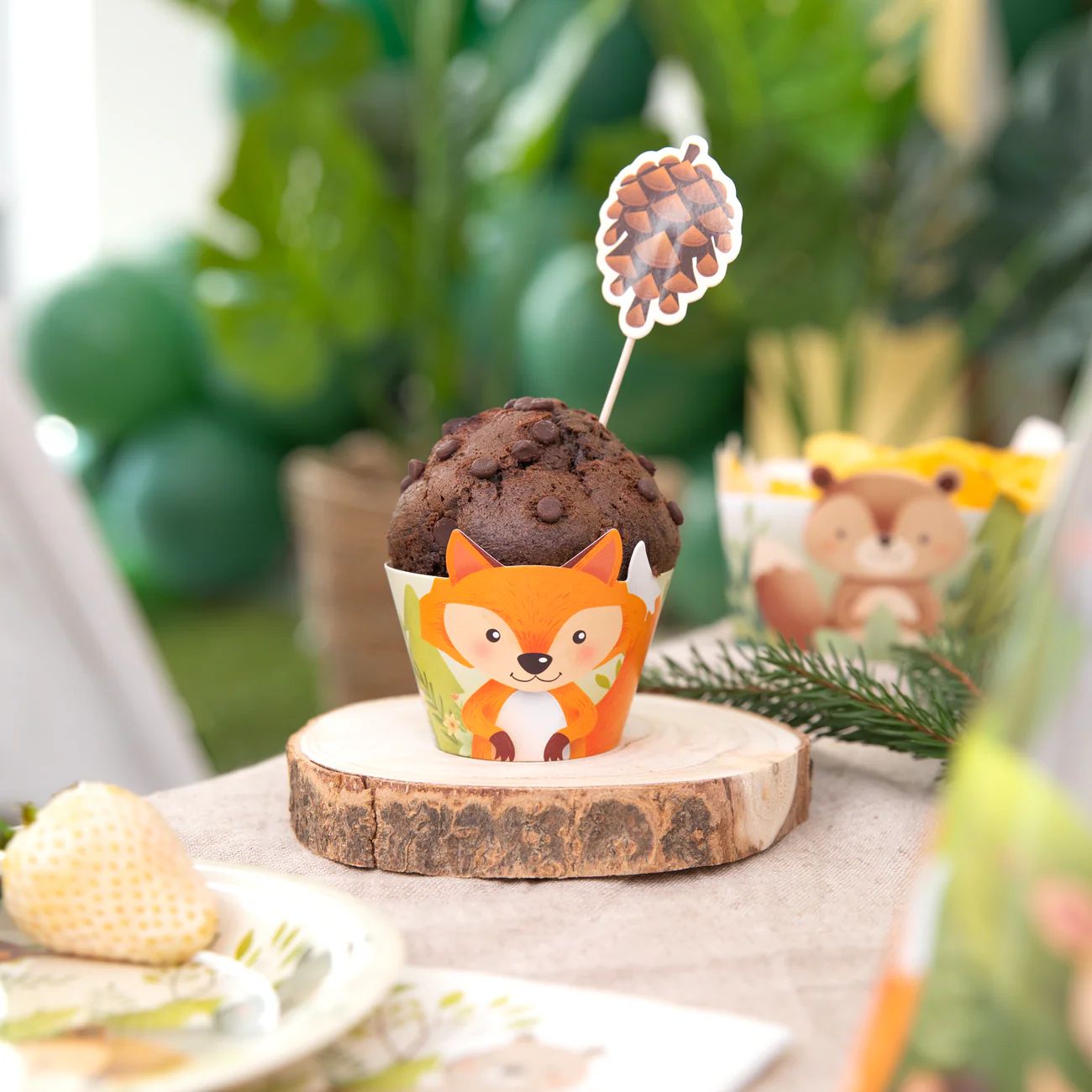 Obaly_na_muffiny-cupcakes-Kamaradi_z_lesa-liska_medved-sada6_ ks,6